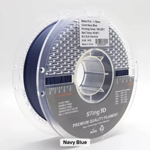 STing3D 1kg PLA MATTE - Modrá navy