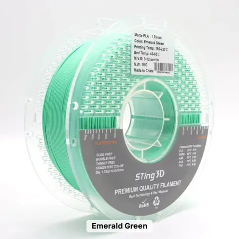 STing3D 1kg PLA MATTE - Zelená emerald